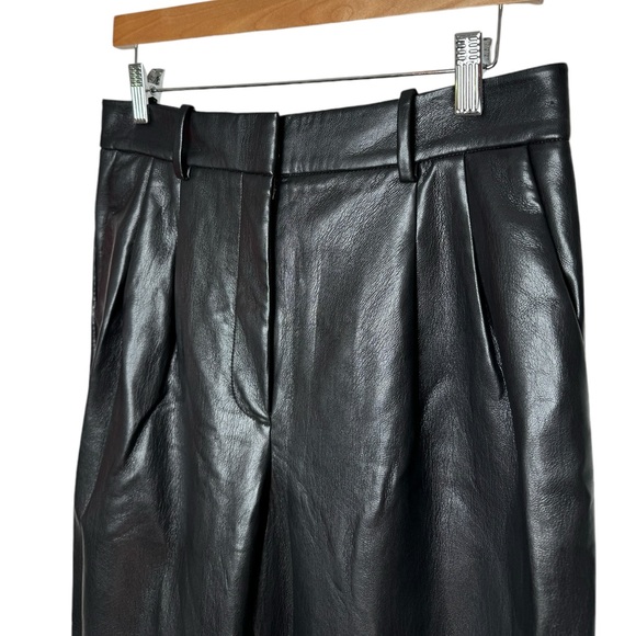 Aritzia | Wilfred Pleated Carrot Pant in Black Faux Leather 10 - Picture 9 of 9